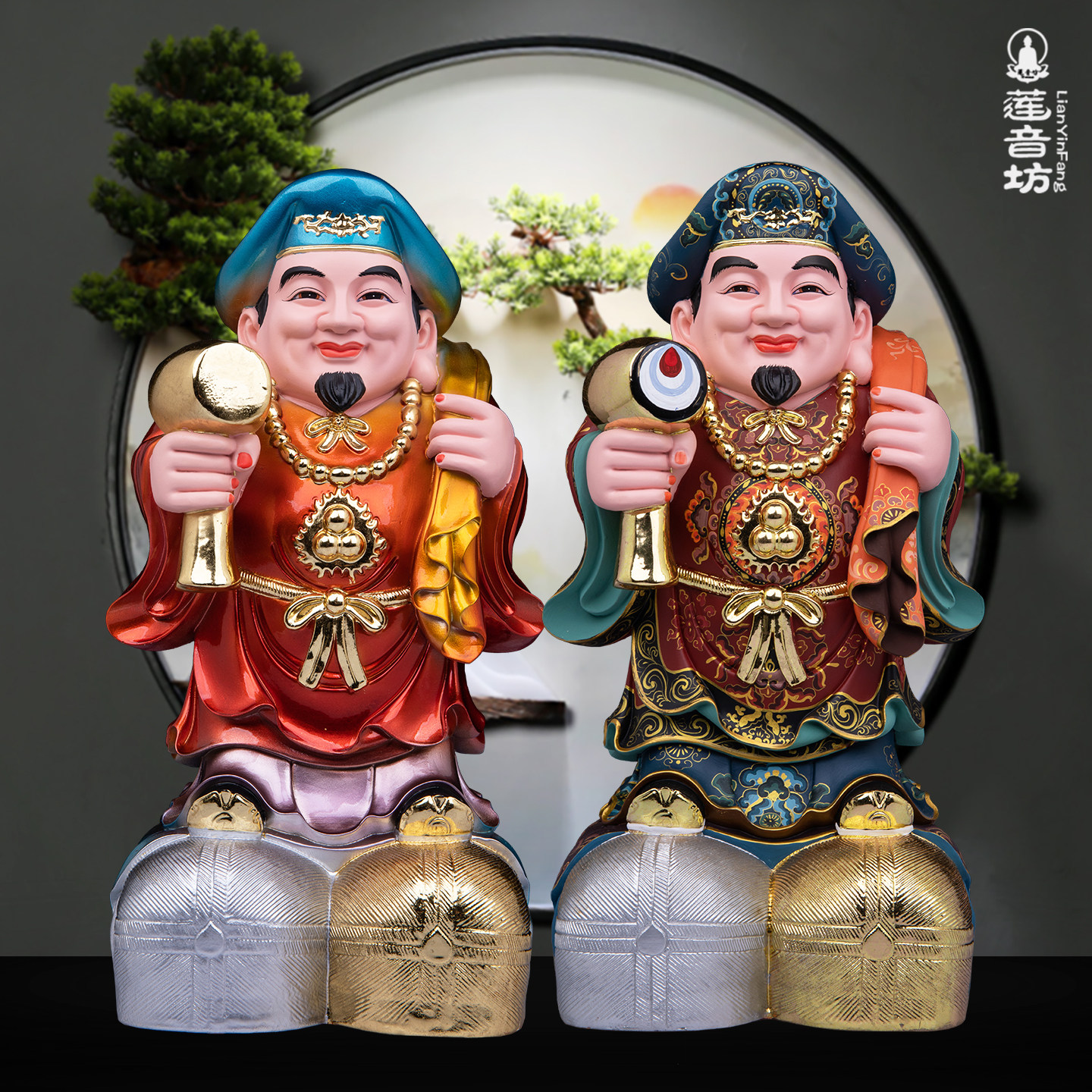 大黑天财神树脂彩绘摆件