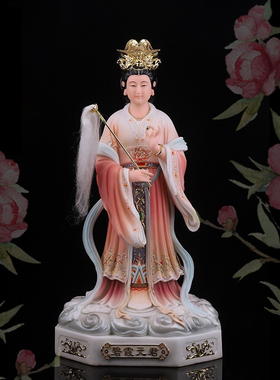 站碧霞元君娘娘神像树脂汉白玉东岳泰山奶奶泰山圣母家居供奉摆件