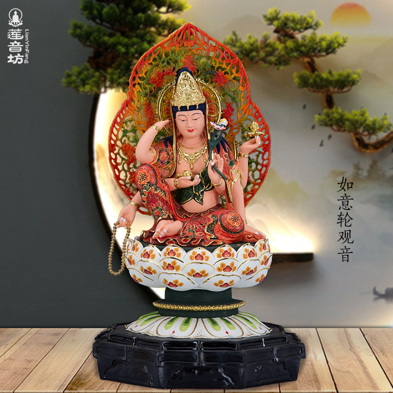 树脂手工观世音密宗佛堂桌面摆件
