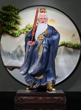 姜子牙神像树脂仿铜彩摆件