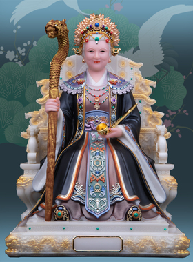 黑老太汉白玉神像黎山老母