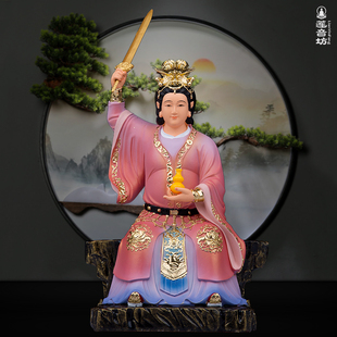 坐像九天玄女娘娘树脂神像九天玄女兵法女神九天圣母天尊供奉摆件
