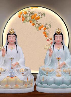 家用汉白玉观音佛像大士