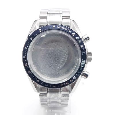 40MM组装手表外壳+表盘+针磨砂黑色VK63表壳 三眼不锈钢石英表壳