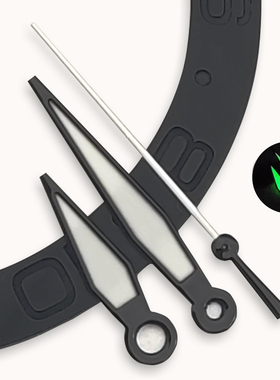 飞行员三针手表指针 绿色夜光 NH35表针 适用于NH36/4R机芯