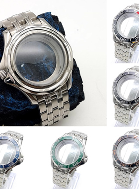 手表配件海马300表壳套件 007改装男士机械 NH35/36机芯表壳表带