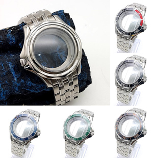 手表配件海马300表壳套件 007改装男士机械 NH35/36机芯表壳表带