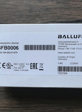 正品 巴鲁夫 BFB0006 光纤放大器 BFB 75K-002-P0S75现货