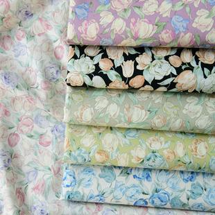 145cm宽纯棉平纹布料手工DIY服装 裙子碎花全棉府绸棉布芊变万花