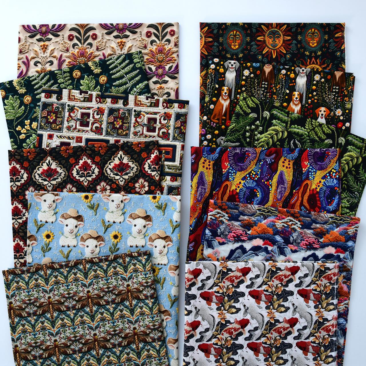 20支纯棉印花平纹布料