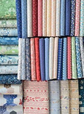 20支纯棉布料手工DIY拼布家居布艺印花服装字母田园碎花简约风格