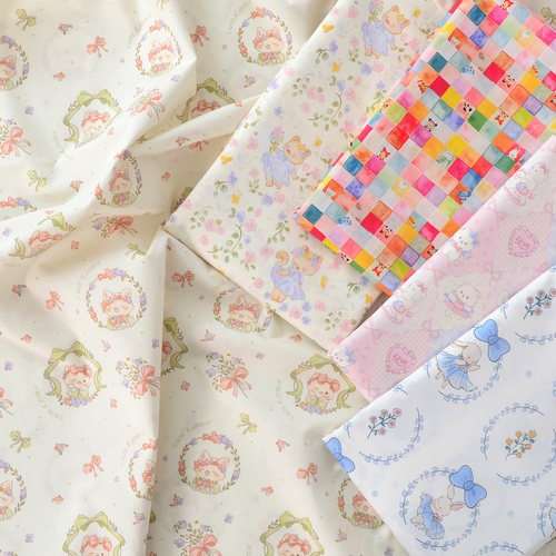 纯棉手工服装裙子卡通可爱布料
