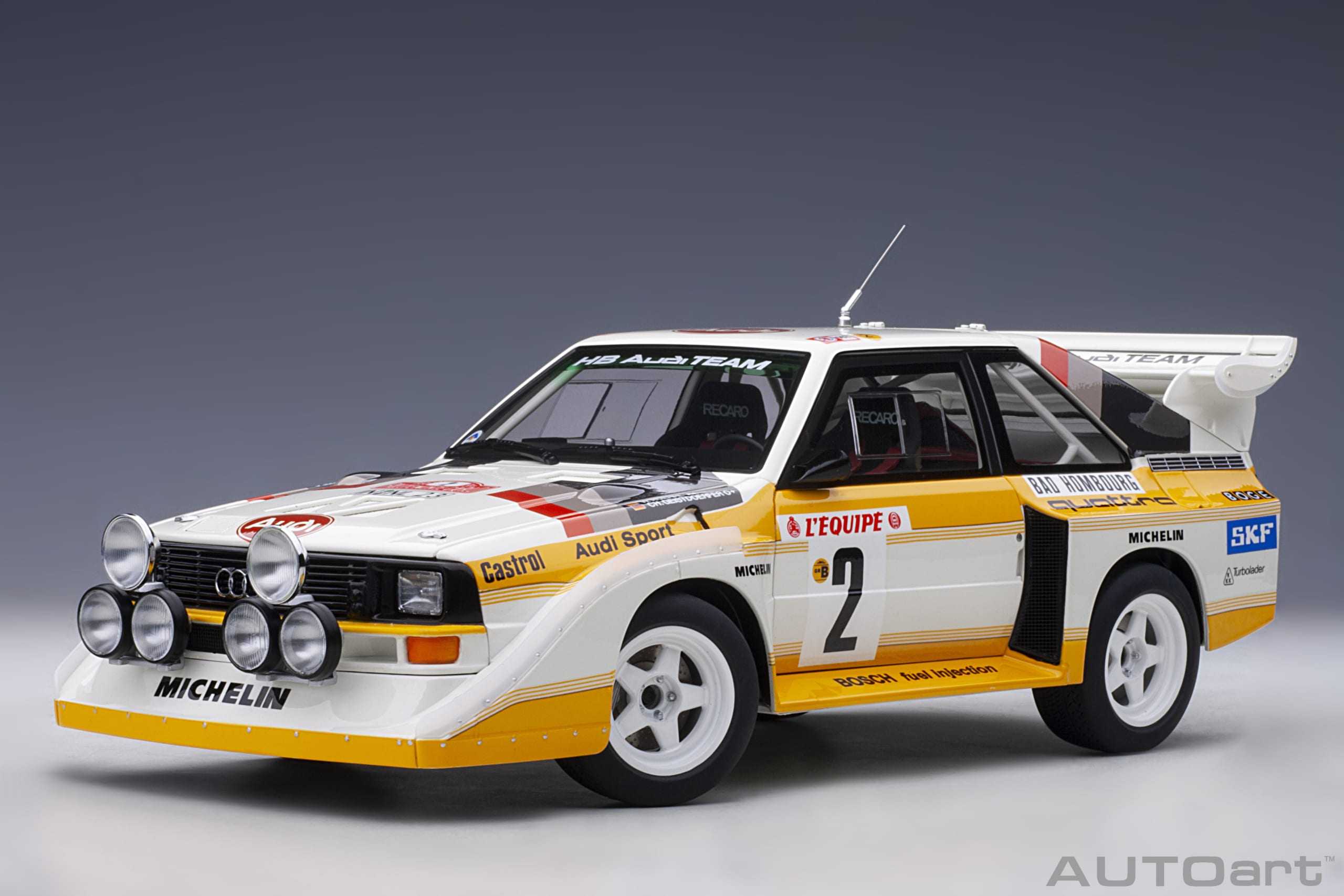 [威记]autoart/奥拓 1:18 奥迪audi quattro s1 拉力赛车模型