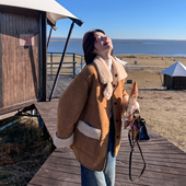 2025冬季 羊羔毛外套7215p185控288 两面穿 新款 皮毛一体