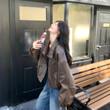 现货数据好秋季新款皮衣外套7026P150控228，女装皮衣，浙宝133