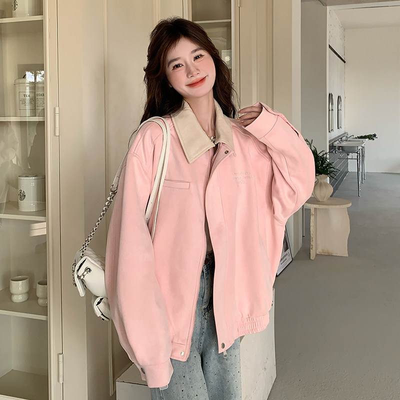 现货新款拼色两穿棒球服外套133-8025P145控218,女装短外套,浙宝133