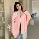 现货新款拼色两穿棒球服外套133-8025P145控218，女装短外套，浙宝133