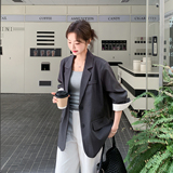 春季新款宽松西装外套7266p155控238，女装西装，浙宝133