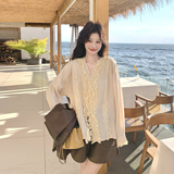 大货出春季新款皮衣马甲短裤蕾丝衬衫三件套7279三件套P195控318，女装套装/套裙，浙宝133