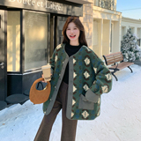 现货冬季新款两面穿羊羔毛保暖外套7222P185控288，女装棉衣/棉服，浙宝133