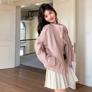  春季新款粉色韩版通勤短外套133-8032P155控218,女装短外套,浙宝133