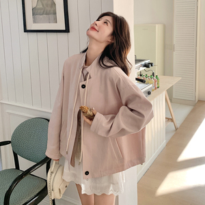  春季新款粉色韩版通勤短外套133-8033P155控218图片