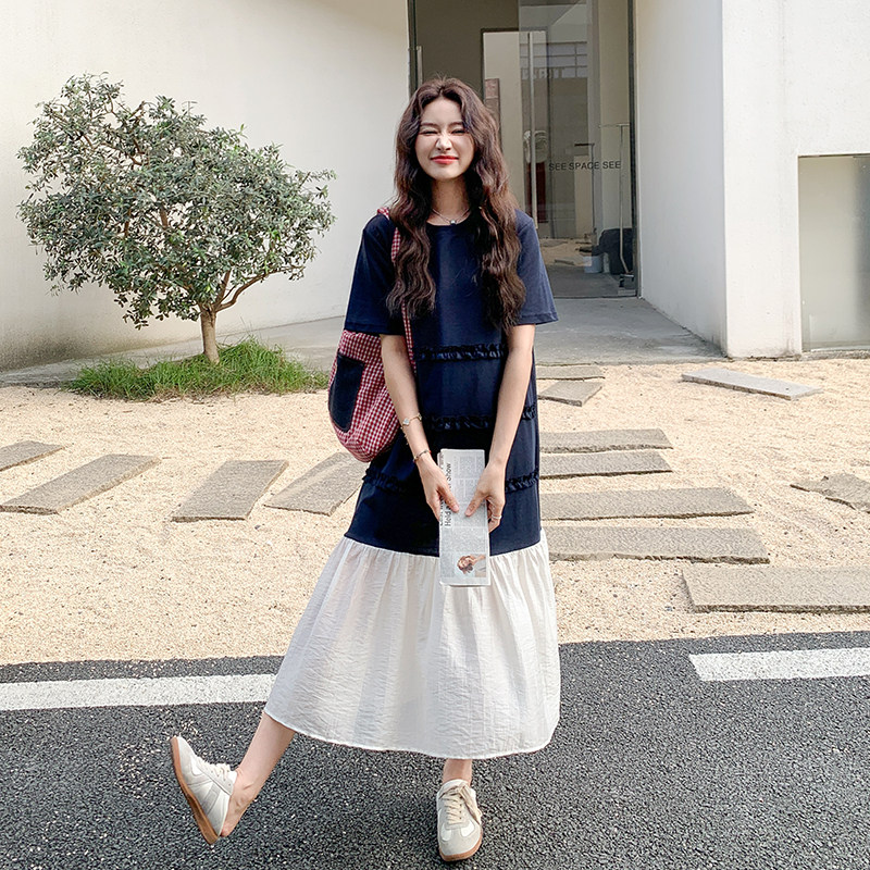 现货夏季新款拼接连衣裙2693连衣裙P125K188,女装连衣裙,浙宝133
