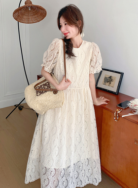 现货 新款首发 蕾丝收腰显瘦连衣裙133-2608P135控198