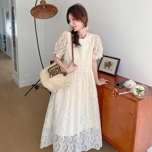 现货 新款 蕾丝收腰显瘦连衣裙133-2608P135控198图片