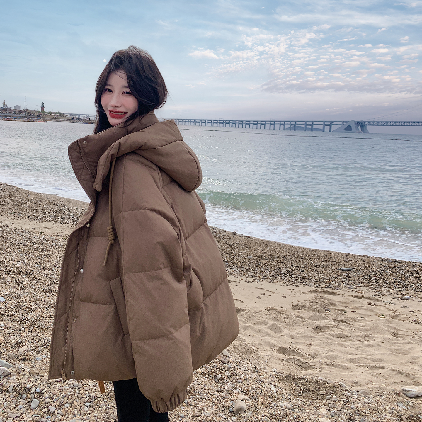 现货原创冬季新款90羽绒外套7229P345控528，女装羽绒服，浙宝133