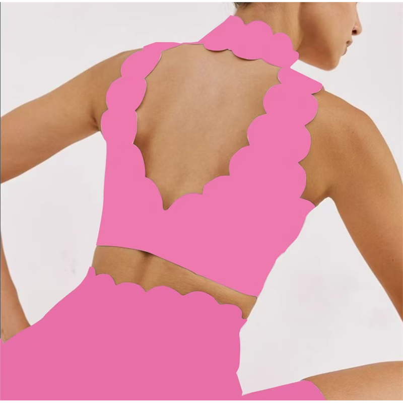 【花瓣系列】挂脖瑜伽文胸花边粗肩带美背普拉提健身上衣运动内衣,运动/瑜伽/健身/球迷用品,瑜伽内衣,淘宝优惠券,粉丝福利购,淘宝优惠卷