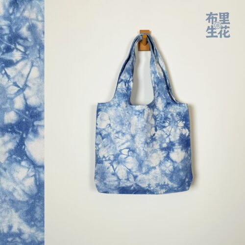 手工扎染帆布包Ins风小众蓝染大容量女2025新款民族风单肩包