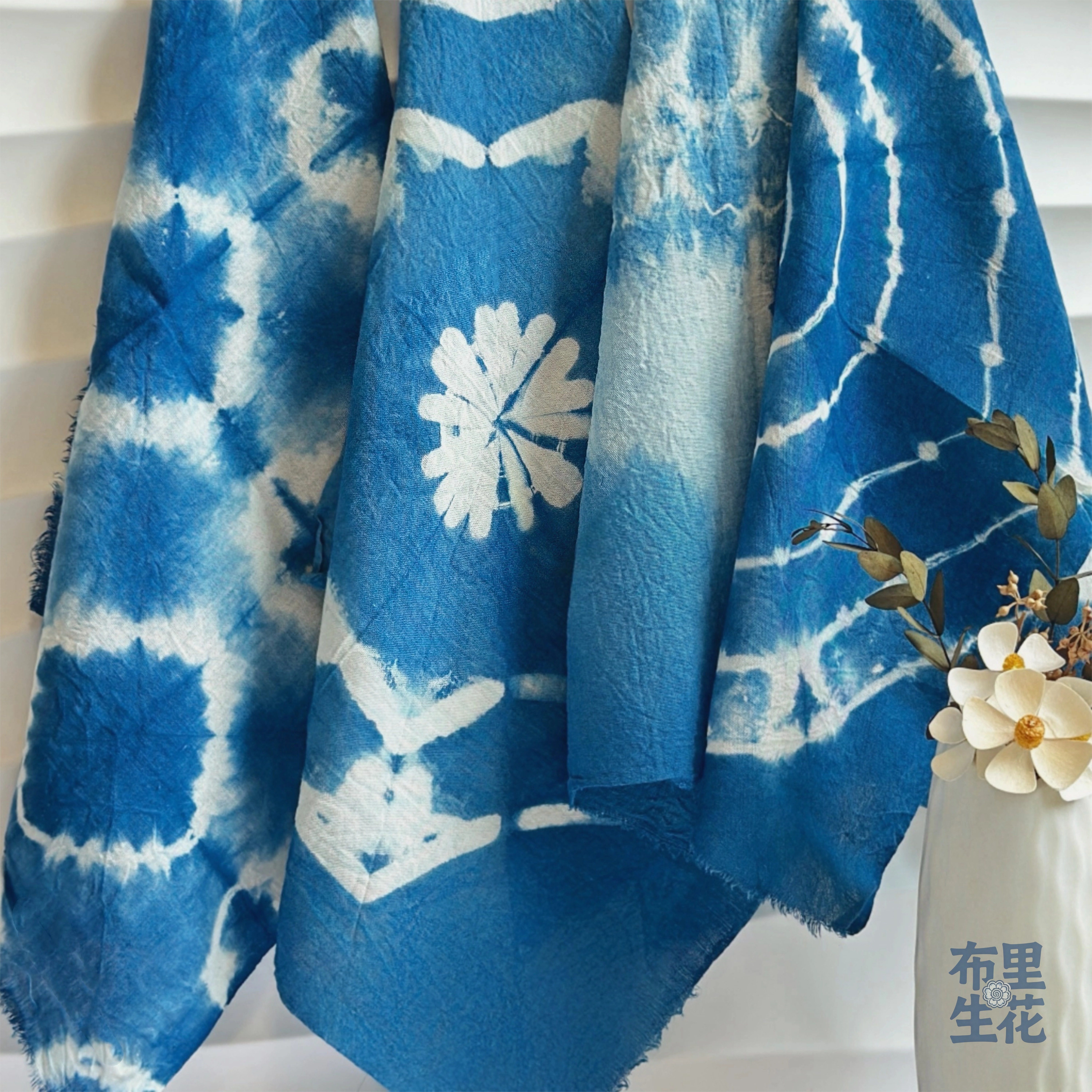 方巾手帕丨纯棉手工扎染民族风植物染头巾特色布艺蓝染diy学生,特色手工艺,白族扎染,淘宝优惠券,粉丝福利购,淘宝优惠卷