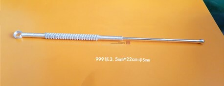 纯银实心按摩棒纯手工999银