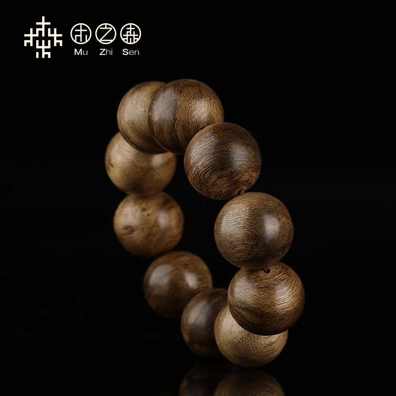 [명향애호복지] 인도네시아 고산토 가라앉는 호랑이줄무늬 고재료 충실 침향팔찌 25MM*10개입