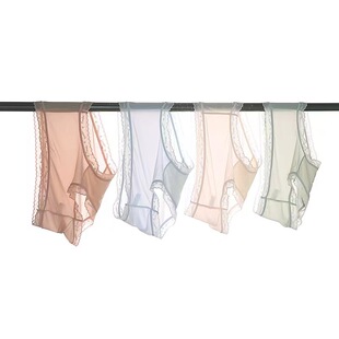 夏内裤女蕾丝中腰无痕日系新款2021爆款冰丝速干抗菌透气三角裤头