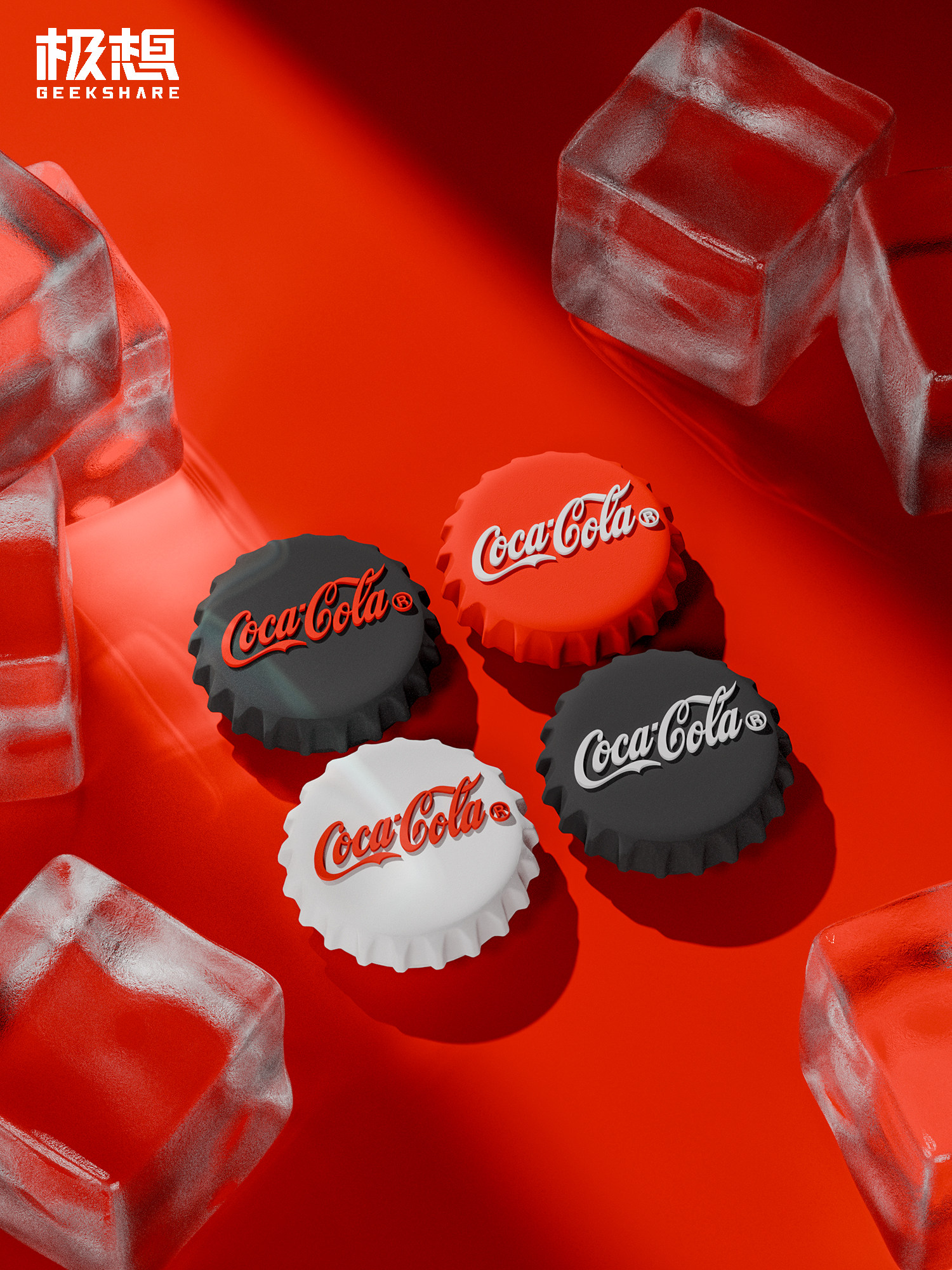 JIXIANG 스위치 로커 캡 코카콜라 병 뚜껑 크리 에이 티브 PS5 게임 컨트롤러 실리콘 캡 NSPRO 키 캡