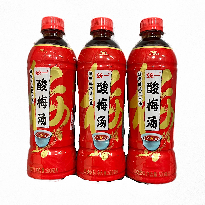 包邮统一酸梅汤500ml*15瓶酸爽解腻更出味风味饮料整箱包装随机