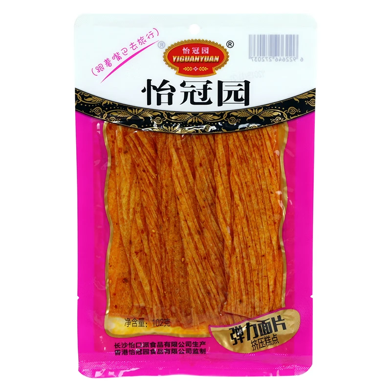 怡冠园【整包】弹力面片102g*5袋/包 麻辣休闲零食辣条