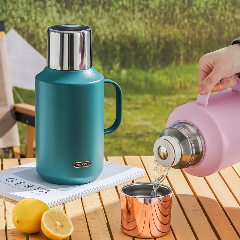 PINKAH品家家品保温杯大容量便携不锈钢保冷热水壶男女