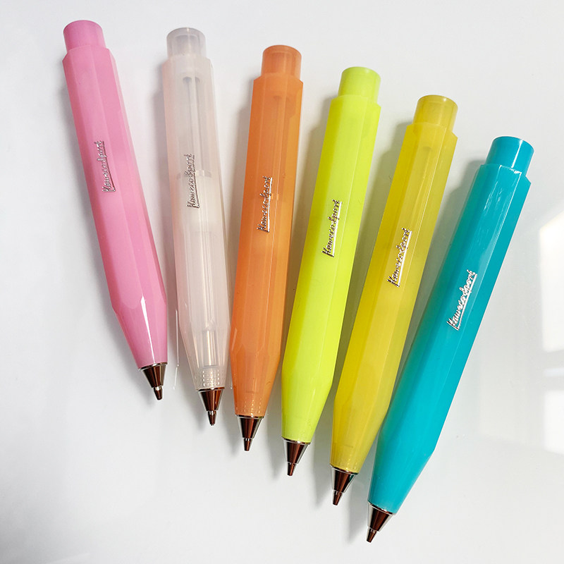 包邮新品德国KAWECO冰晶系列透明马卡龙糖果色学生口袋铅笔0.7mm