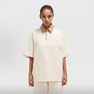 BONELESS正品男女同款情侣POLO衫半开领短袖卫衣休闲运动套头衫