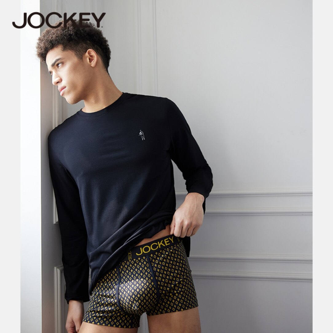 HOCKEY正品美式男士夏季莫代尔棉圆领长袖多色T恤外穿睡衣居家服