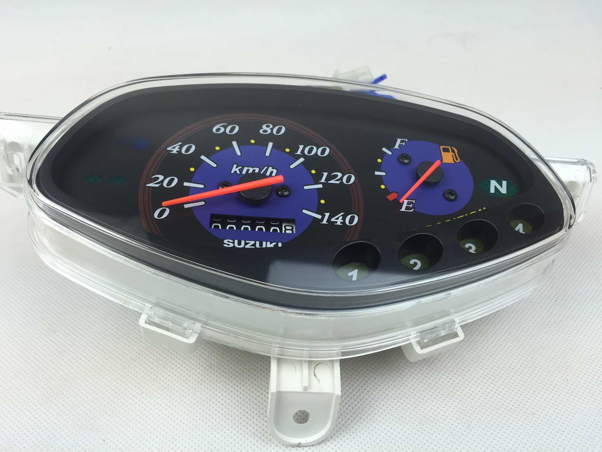 轻骑铃木摩托车配件 弯梁赛驰 QS110速度表总成/仪表总成