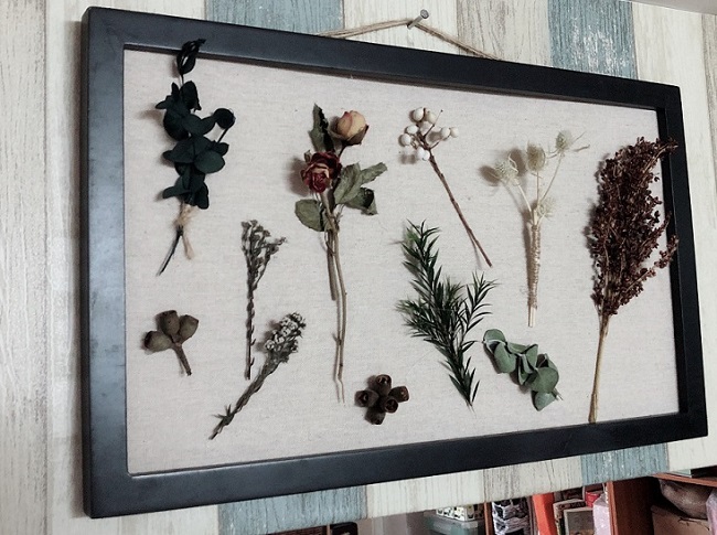 ins植物手作标本干花背景挂墙相框有框立体装饰画家居摆设装饰花图片