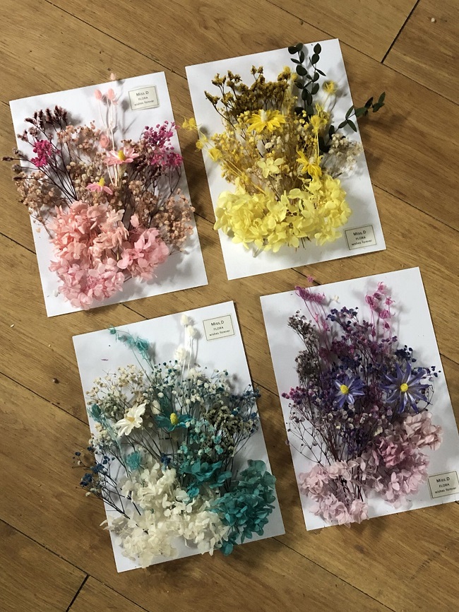 亲子互动diy材料包滴胶蜡烛干花绣球满天星刺果菊创意手工课活动
