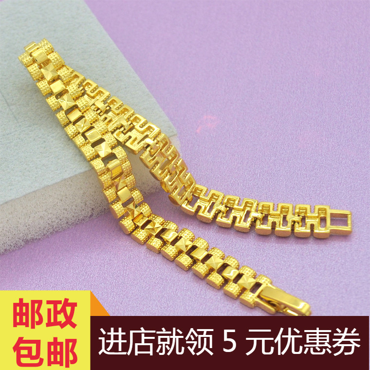 镀黄金女士手链宽韩国网红蛇骨链子越南沙金手环链粗母亲节亲礼物