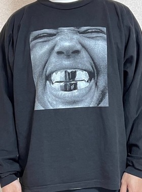 Kanye侃爷Bully专辑封面周边美式重磅高街宽松打底人像长袖T恤潮