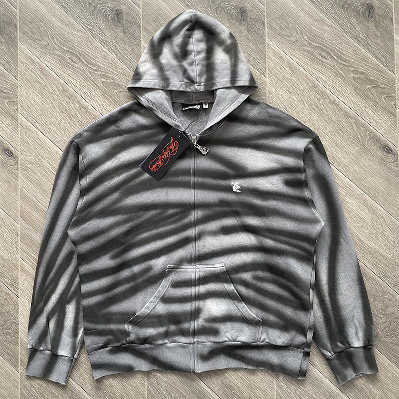 Hell  Classic Logo Airbrush Zip-Up豹纹满印花连帽拉链卫衣外套