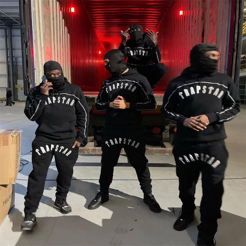 Trapstar欧美明星款UKDRIPDRILL加绒套装帽衫卫衣长裤子嘻哈欧美
